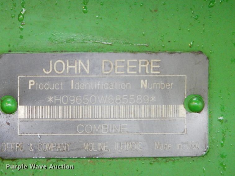 image for item ED9277 2000 John Deere 9650 Walker combine