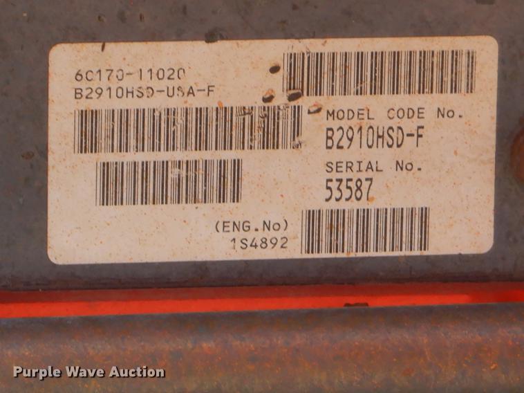 image for item ED9278 Kubota B2910 tractor