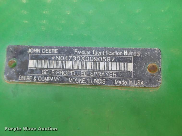 image for item FS9550 2010 John Deere 4730 sprayer