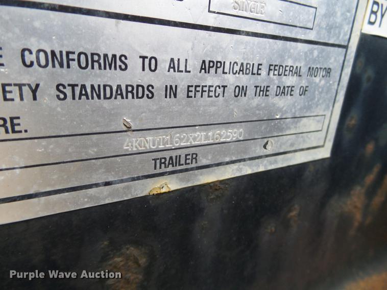 image for item DC4596 2002 Towmaster T14-DD equipment trailer