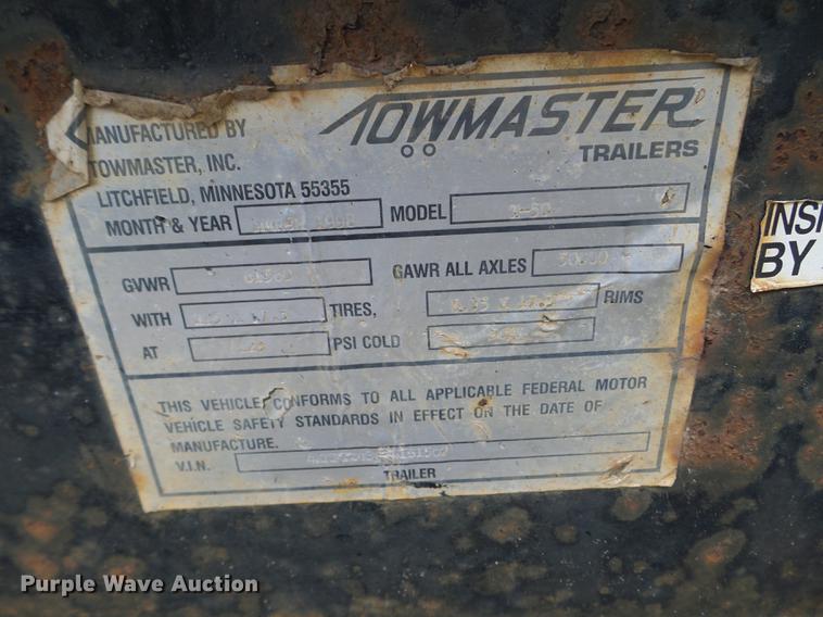 image for item DC4605 1998 Towmaster T-50 equipment trailer