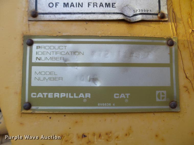 image for item DC4613 1989 Caterpillar 140G motor grader