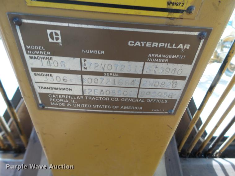 image for item DC4622 1984 Caterpillar 140G motor grader