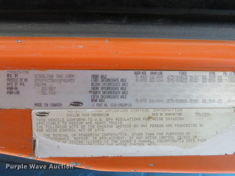 image for item DE8094 2000 Sterling A-Line semi truck