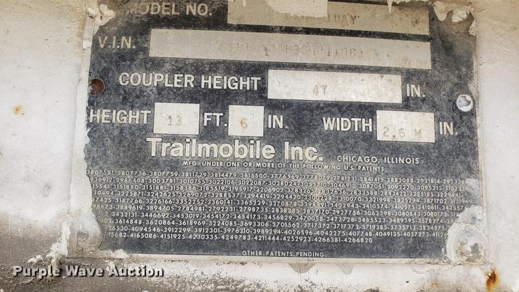 image for item DF3497 1995 Trailmobile dry van trailer