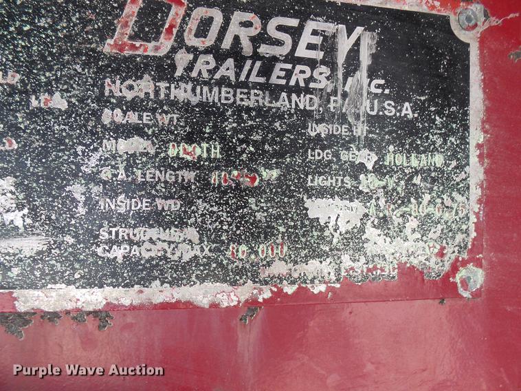 image for item DF7329 1992 Dorsey drop deck trailer