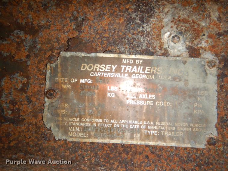 image for item DG1087 2000 Dorsey flatbed trailer