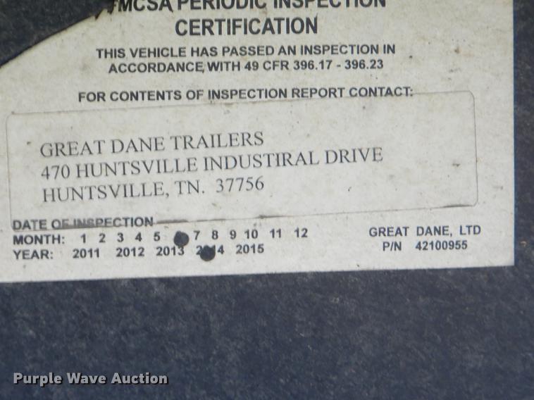 image for item ED9267 2015 Great Dane FLP002400053 flatbed trailer