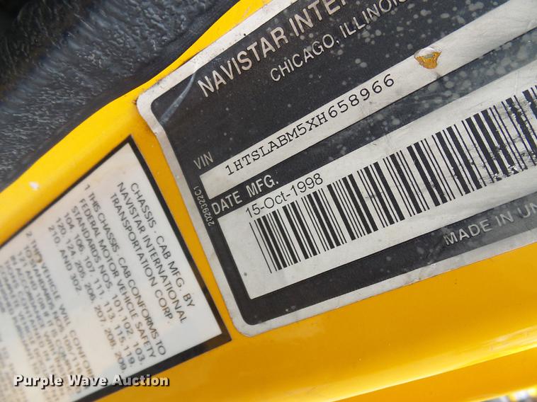 image for item DB2170 1999 International 4700 truck cab and chassis