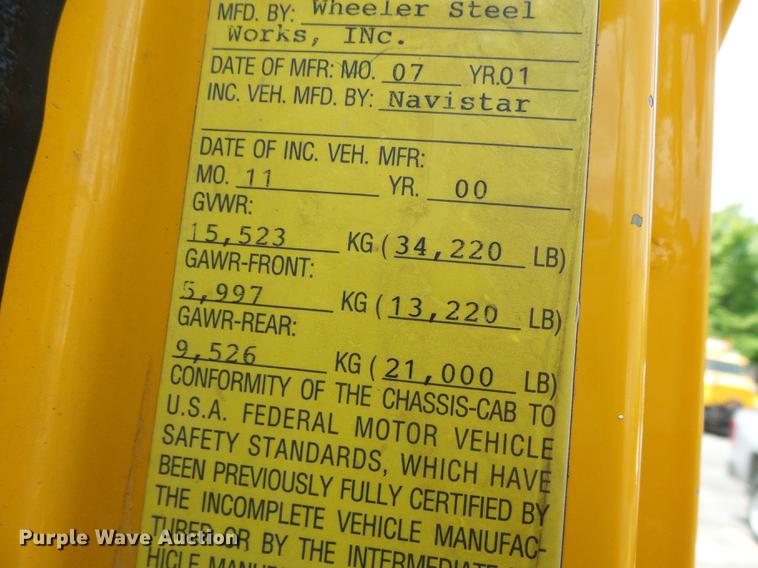 image for item DB2172 2001 International 4900 dump truck