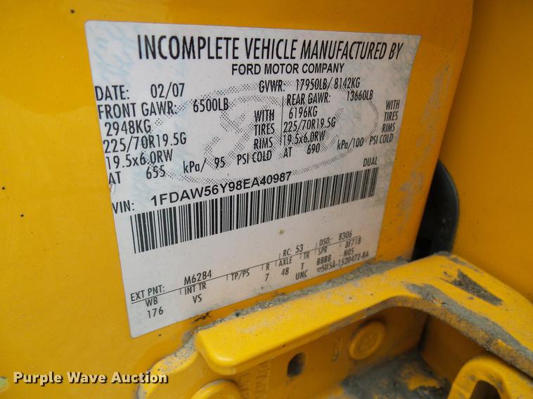 image for item DB2175 2008 Ford F550 Super Duty Crew Cab dump truck