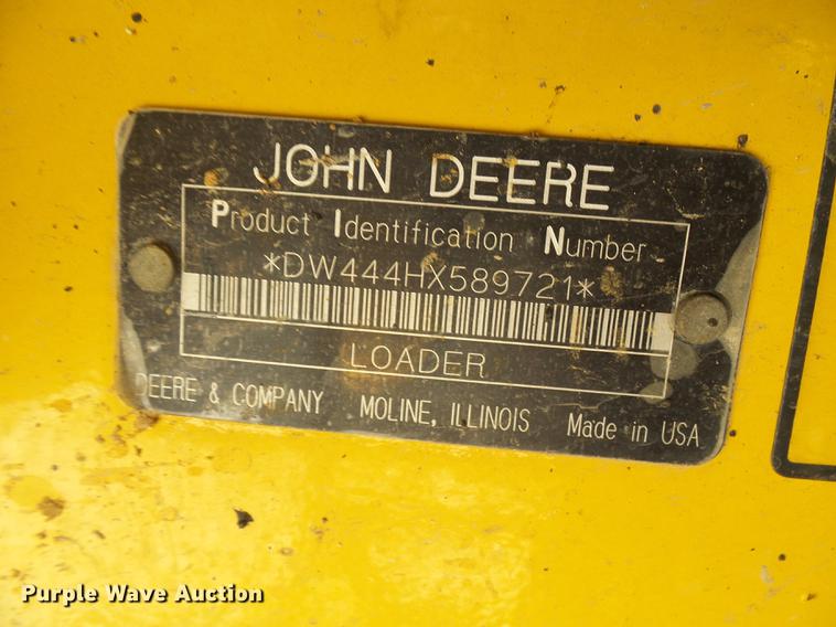 image for item DB2199 2003 John Deere 444H wheel loader