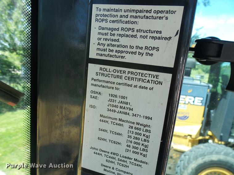 image for item DB2199 2003 John Deere 444H wheel loader