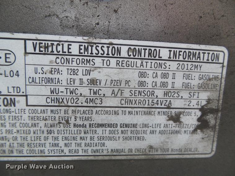 image for item DC5148 2012 Honda Accord