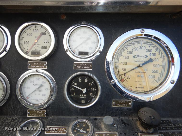 image for item DE0007 1976 Pierce Hendrickson FTCO-2070 fire truck