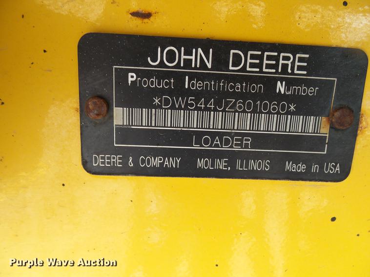 image for item DF7332 2006 John Deere 544J wheel loader