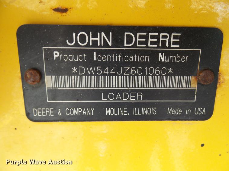 image for item DF7332 2006 John Deere 544J wheel loader