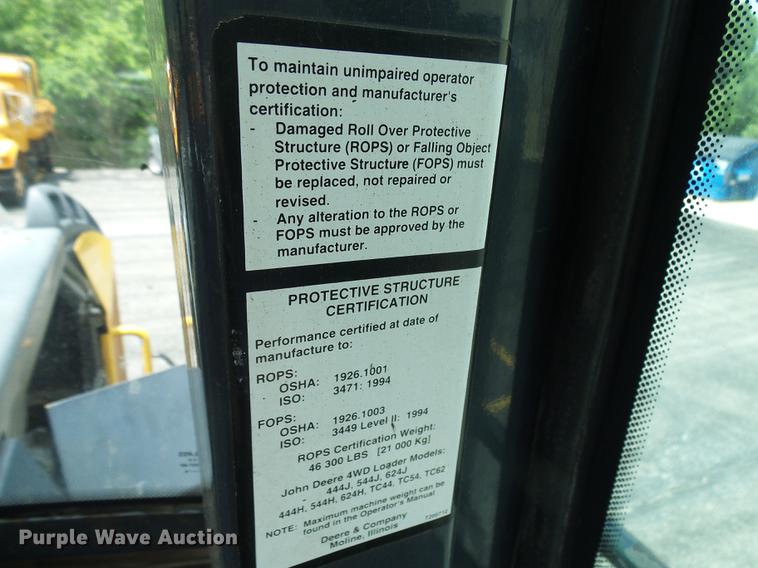 image for item DF7332 2006 John Deere 544J wheel loader