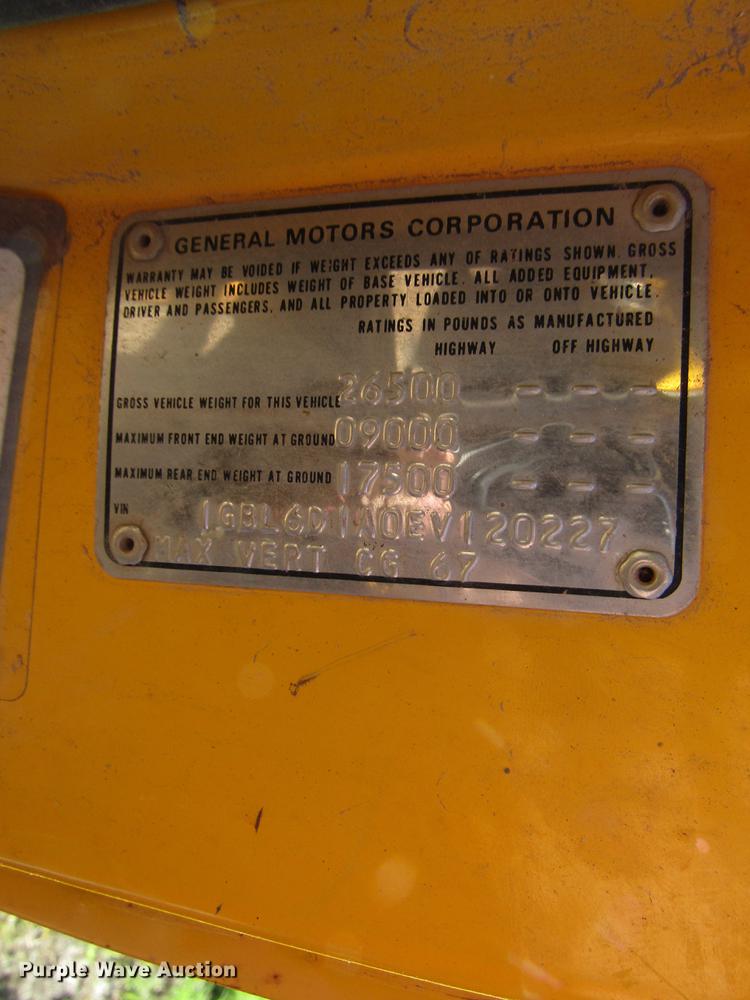 image for item DG1201 1984 Chevrolet C60 dump truck