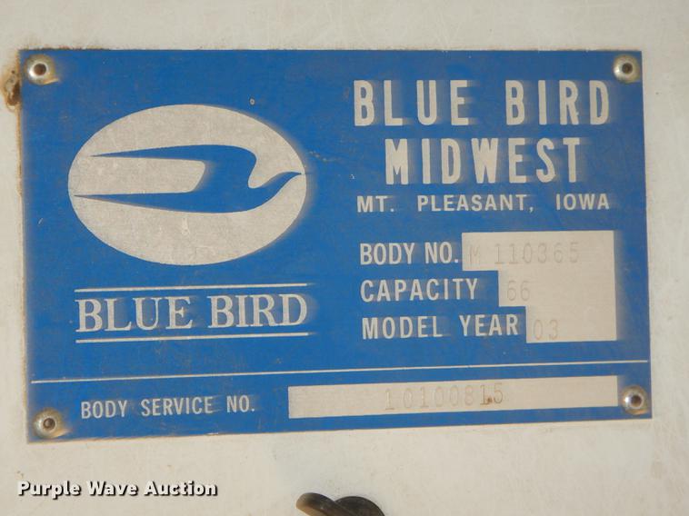 image for item ED9302 2002 GMC B7 Blue Bird school bus