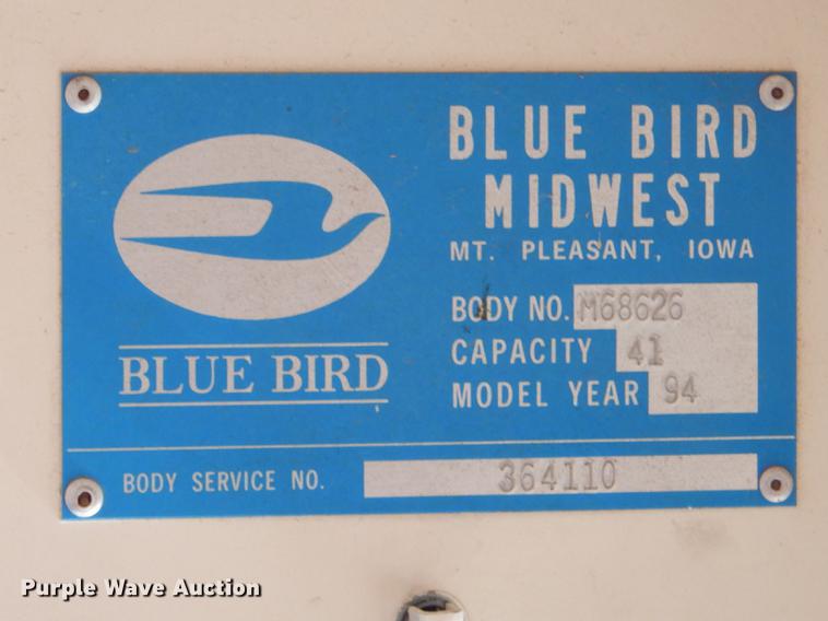 image for item ED9303 1994 Blue Bird TC2000 school bus