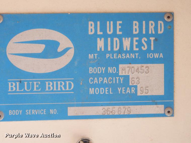 image for item ED9304 1995 Blue Bird TC2000 school bus