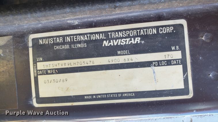 image for item EU9816 1990 International 4900 dump truck