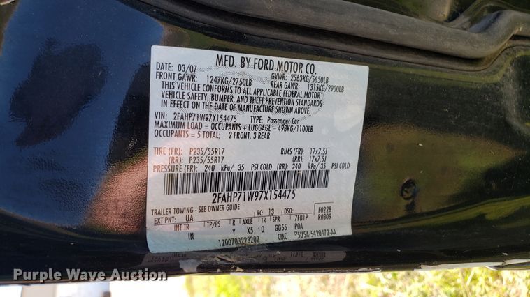 image for item EU9817 2007 Ford Crown Victoria Police Interceptor