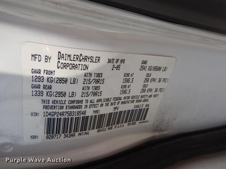 image for item FT9503 2005 Dodge Grand Caravan Eclipse handicap accessible van