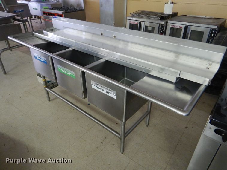 image for item FT9688 Universal three compartment stainless steel sink