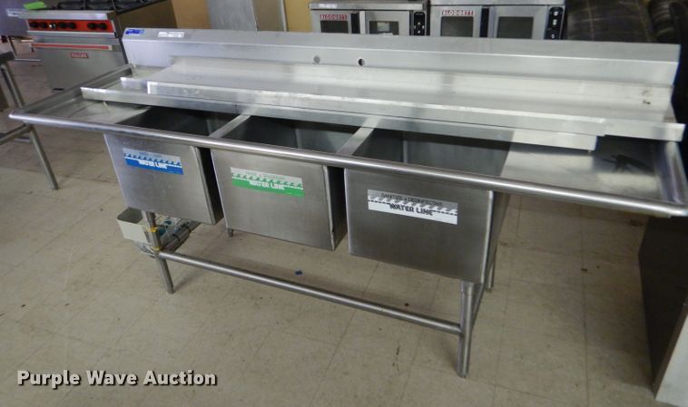 image for item FT9688 Universal three compartment stainless steel sink