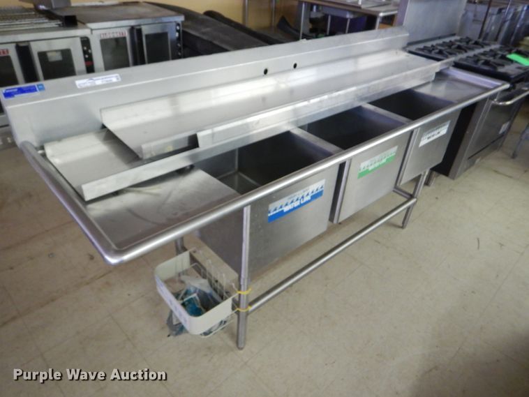 image for item FT9688 Universal three compartment stainless steel sink