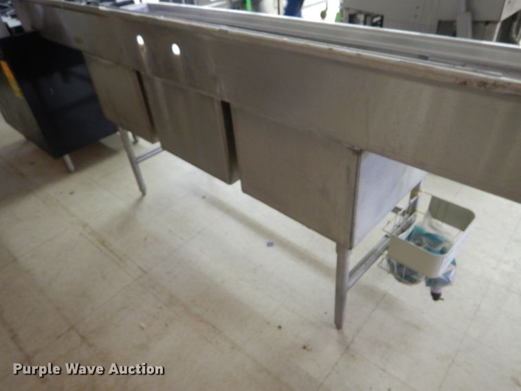 image for item FT9688 Universal three compartment stainless steel sink