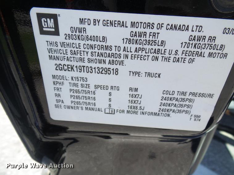 image for item DB2196 2003 Chevrolet Silverado 1500 Ext. Cab pickup truck