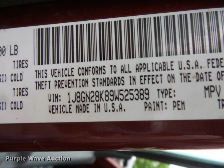 image for item DC4541 2009 Jeep Liberty SUV