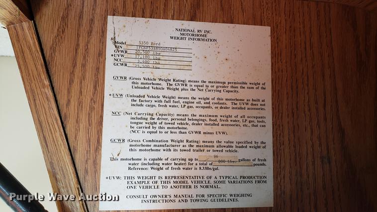 image for item DD4756 2000 Ford Dolphin RV