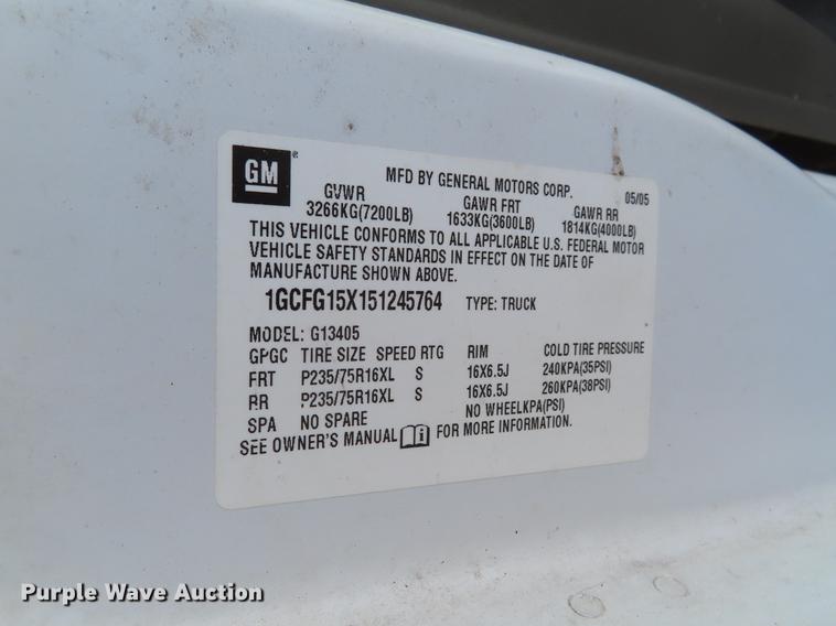 image for item DD6181 2005 Chevrolet Express 1500 van