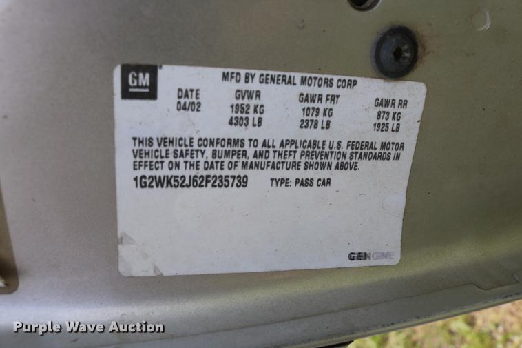 image for item DD8234 2002 Pontiac Grand Prix