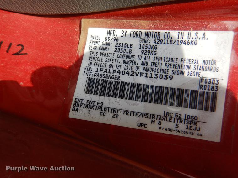 image for item DE3977 1997 Ford Mustang