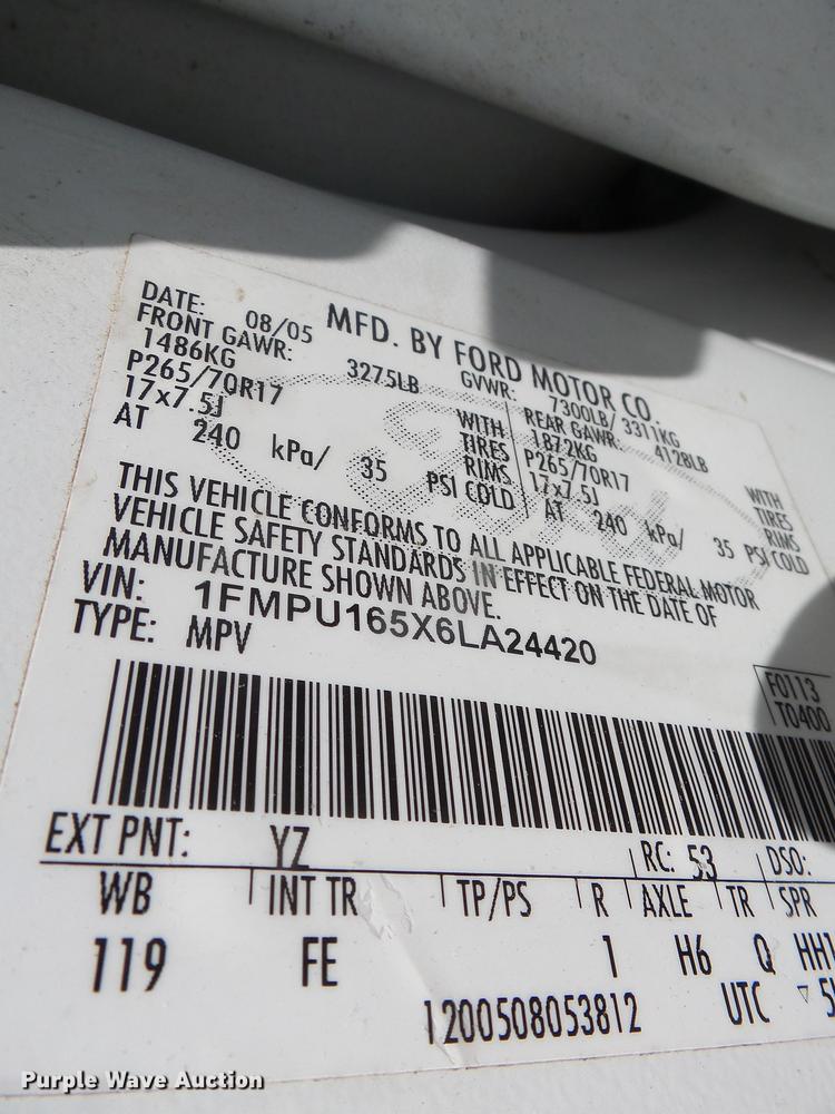 image for item DE7812 2006 Ford Expedition SUV