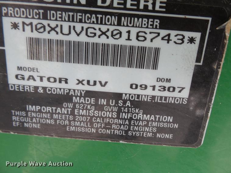 image for item DE7814 2007 John Deere Gator utility vehicle