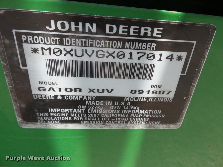 image for item DE7815 2007 John Deere Gator utility vehicle
