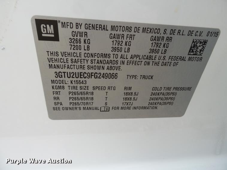 image for item DE7818 2015 GMC Sierra 1500 Crew Cab pickup truck