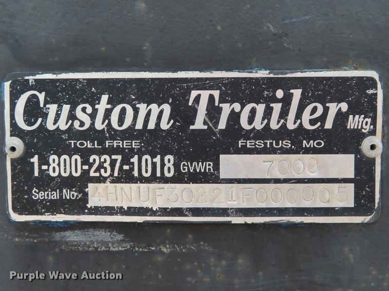 image for item DE8111 2001 Custom Trailer utility trailer