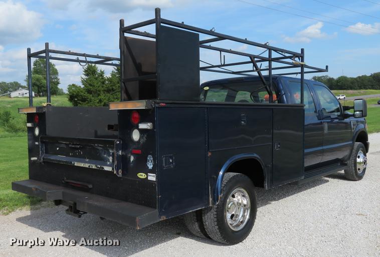 image for item DE8125 2008 Ford F350 Super Duty XL Crew Cab utility bed pickup truck