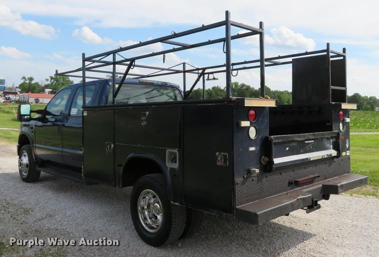 image for item DE8125 2008 Ford F350 Super Duty XL Crew Cab utility bed pickup truck