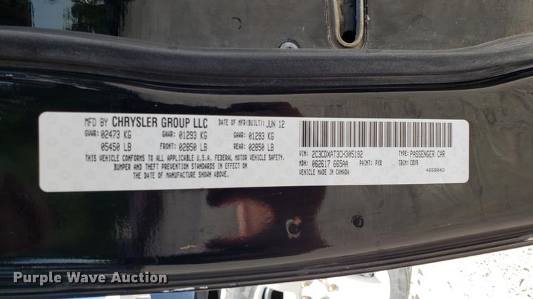 image for item DF3486 2012 Dodge Charger Police