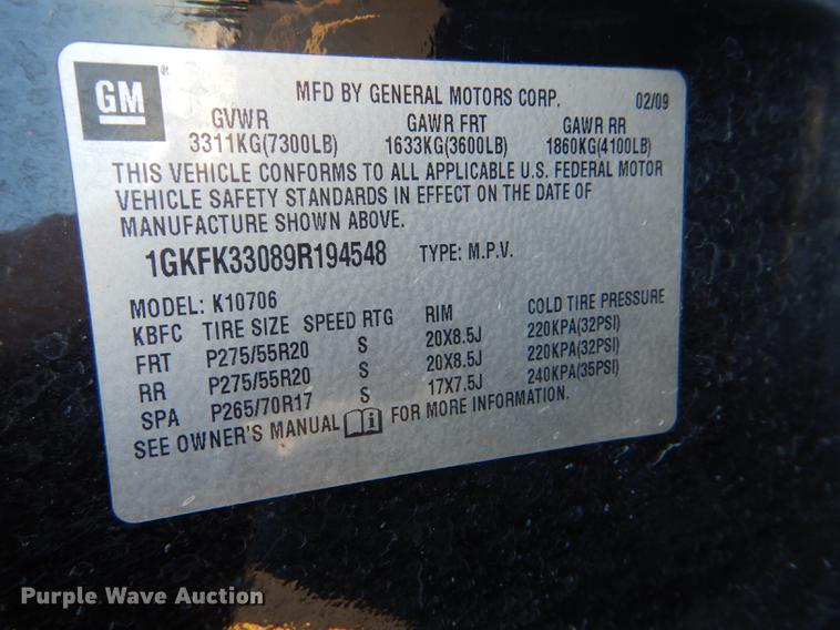 image for item DG1154 2009 GMC Yukon SLT SUV