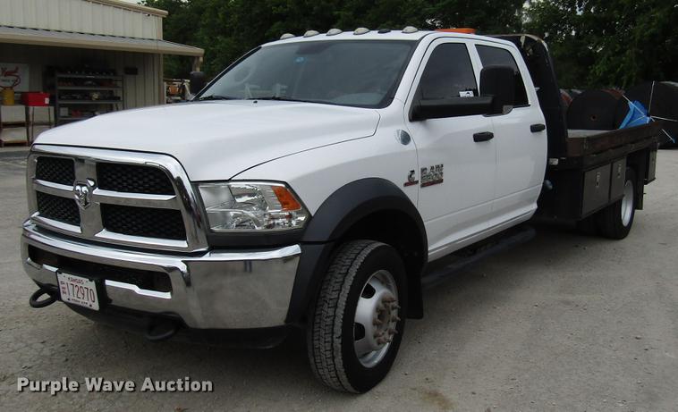image for item DG1188 2014 Dodge Ram 5500 Crew Cab flatbed truck