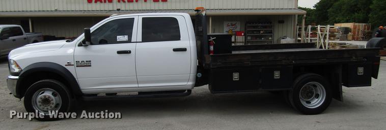 image for item DG1188 2014 Dodge Ram 5500 Crew Cab flatbed truck